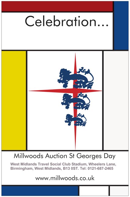 Millwoods Auction St Georges Day Poster